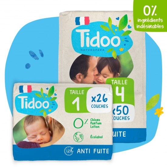 Family Pads - Rectangles de Coton Bio - Tidoo - La Fourche