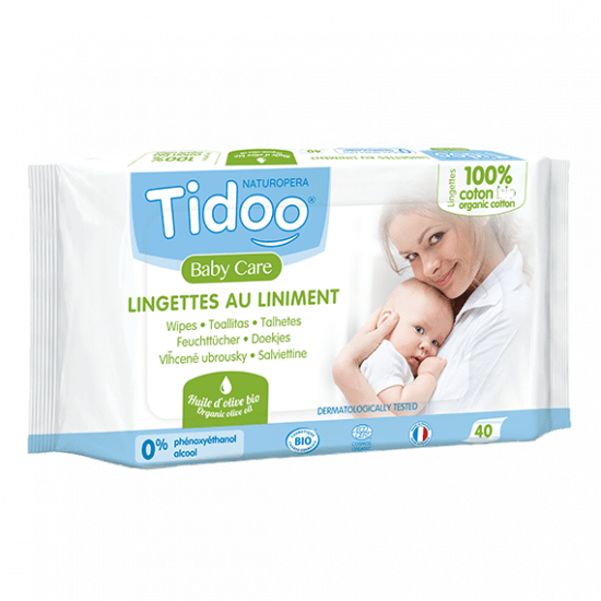 Lingettes Bebe Au Liniment Et En Coton 100 Bio Tidoo